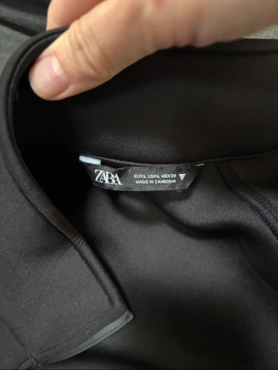 Zara Black Scuba Effect Jacket - Picture 6 of 7